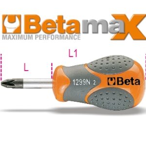 1299N/PZ 1 Extra rövid csavarhúzó Pozidriv®- és Supadriv®-csavarokhoz BETA 1299N/PZK 1