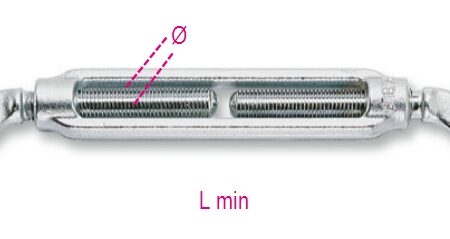 8007Z-K Mindkét oldalon horgos feszítőszerelvény, galvanizált ROBUR 8007Z-K/M8