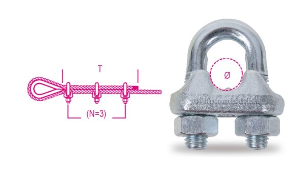 8016-K Szorítókengyel acélból, galvanizált ROBUR 8016-K/11