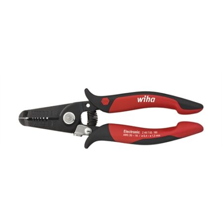 WIHA ELECTRONIC MŰSZERÉSZ KÁBELCSUPASZÍTÓ FOGÓ KÁBELCSUPASZÍTÓ ÁLLOMÁSOK 0,4-1,3 MM 165 MM, 6 1/2" (10350)