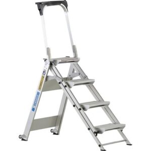 ZARGES BIZTONSÁGI LÉPCSŐ 1X4 KORLÁT PLAZASTEP P