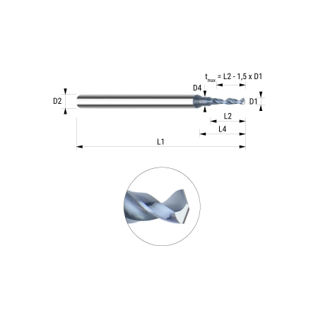 50717109 D1,71 5D HA blank keményfém mikrofúró